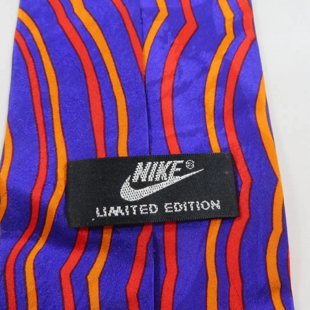 Nike Limited Edition Charles Barkley Silk Neck Tie Purple White Red Suns 1990s